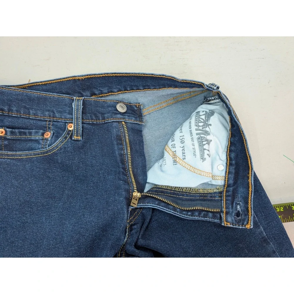 Levi's 514 Straight Fit Denim Jeans Men's 30x30 Dark Wash‎ Blue Stretch Casual